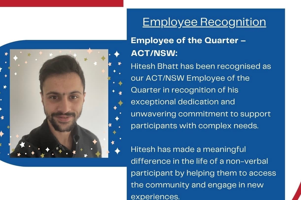 Employee of the Quarter — Access Lifecare newsletter